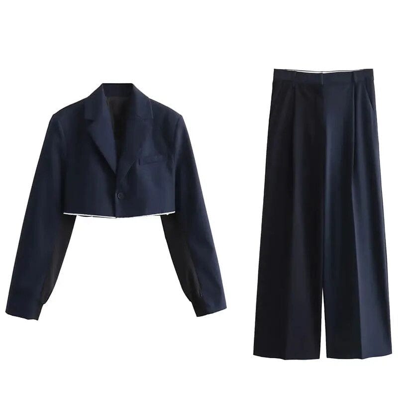 Zayala Conjunto Punto Mujer | Blazer y Pantalón Elegante, Versátil 1