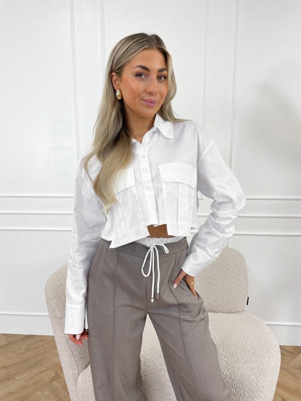 Zayala Crop Blouse – Minimalistisch, Stijlvol & Veelzijdig