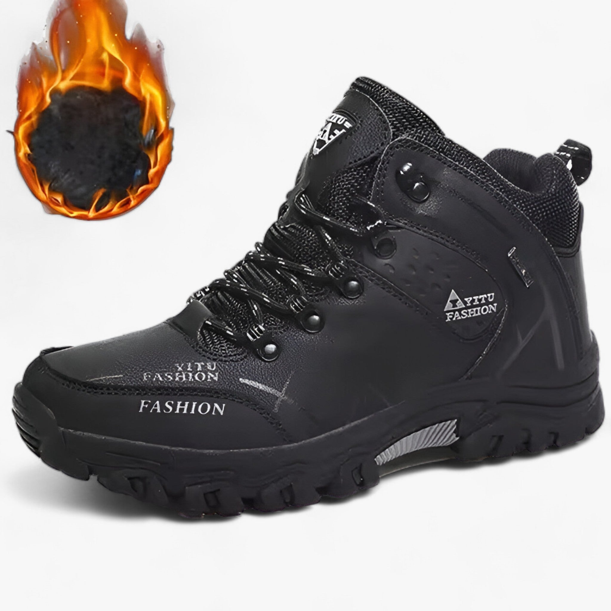 Bottes en cuir étanches pour la neige - Ultra chaudes pour l'hiver