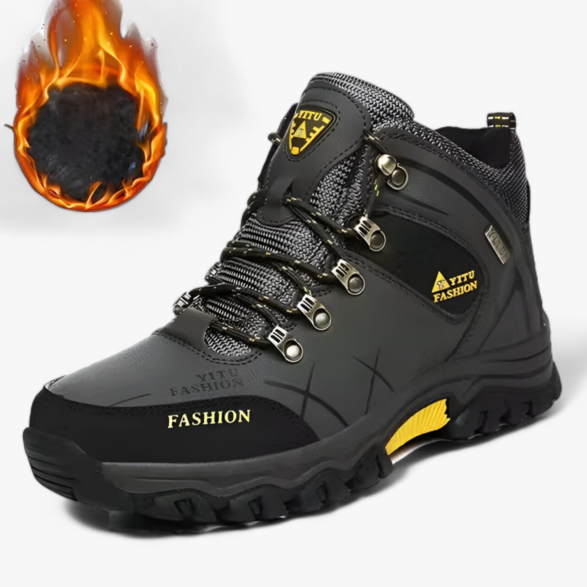 Bottes en cuir étanches pour la neige - Ultra chaudes pour l'hiver