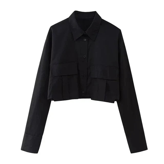 Zayala Crop Blouse – Minimalistisch, Stijlvol & Veelzijdig