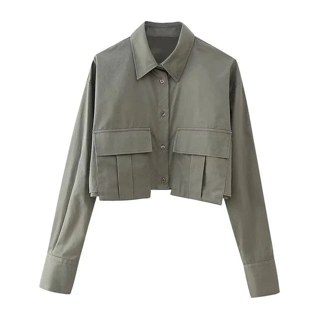 Zayala Crop Blouse – Minimalistisch, Stijlvol & Veelzijdig