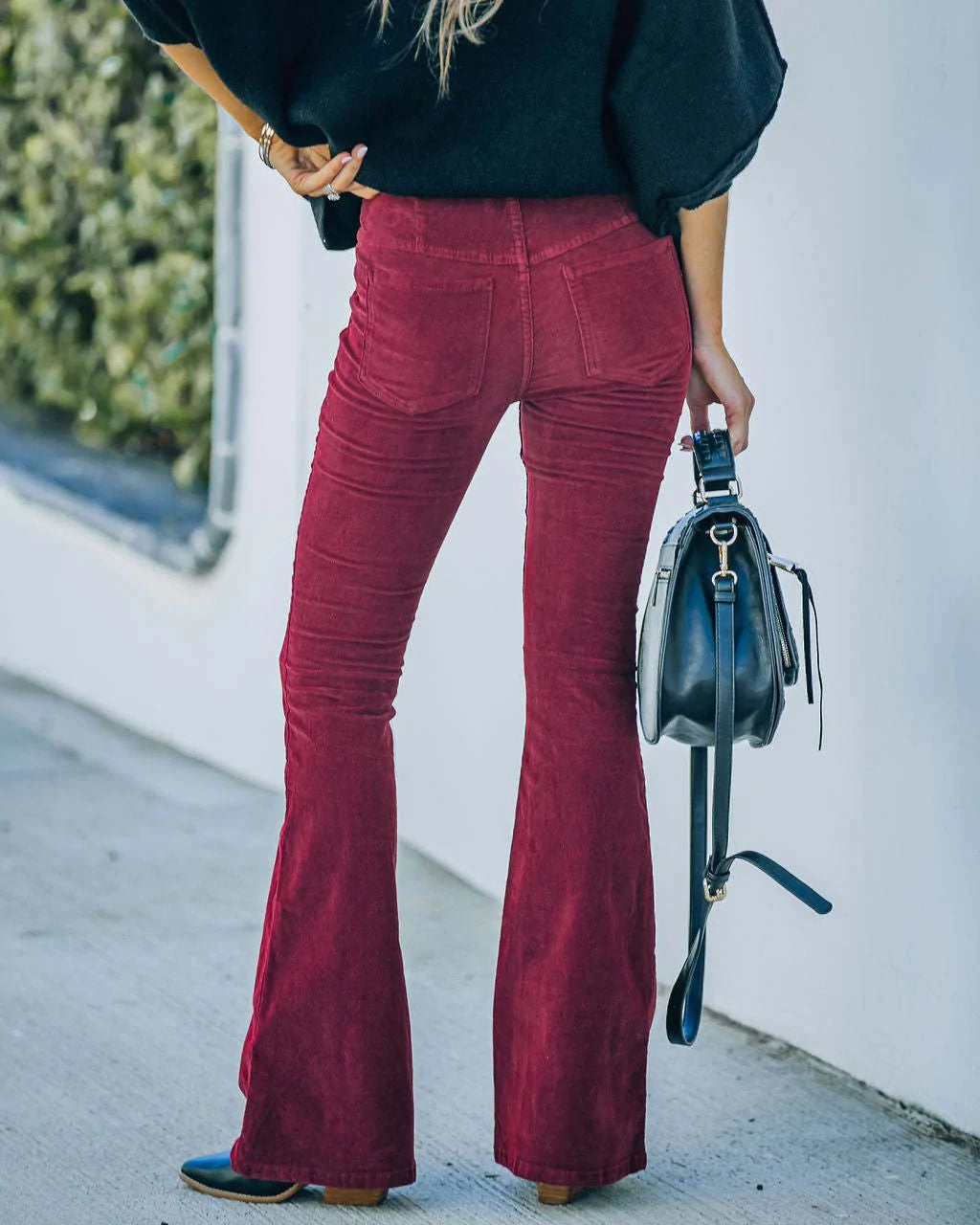 Pantalon extensible Mubilux évasé avec jambes larges disponible en plusieurs couleurs