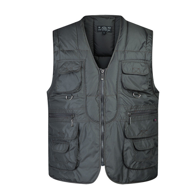 Mubilux Milo - Heren Warme en Lichtgewicht Winter Tactische Vest met Meerdere Zakken
