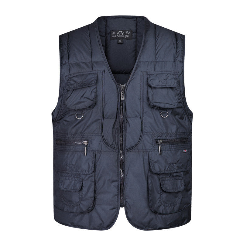 Mubilux Milo - Heren Warme en Lichtgewicht Winter Tactische Vest met Meerdere Zakken