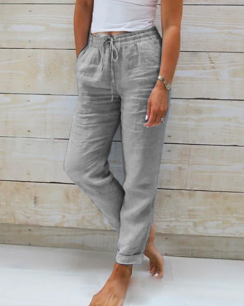 Alexia | Linnen comfort Broek