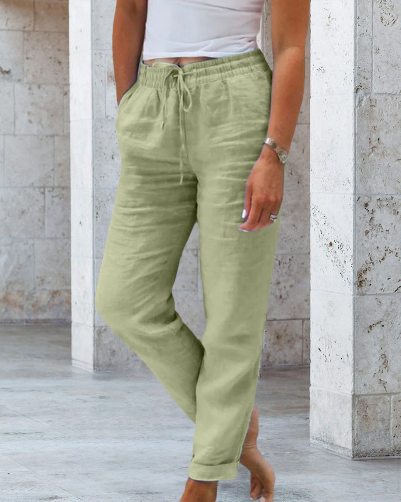 Alexia | Linnen comfort Broek