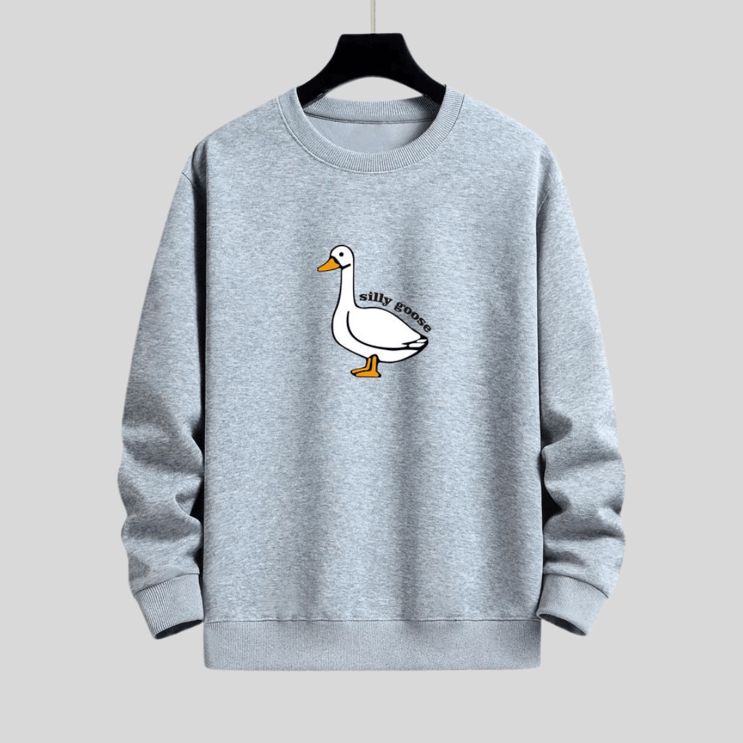 Zanomi – Sweat à capuche unisexe Silly Goose – Confortable avec impression ludique