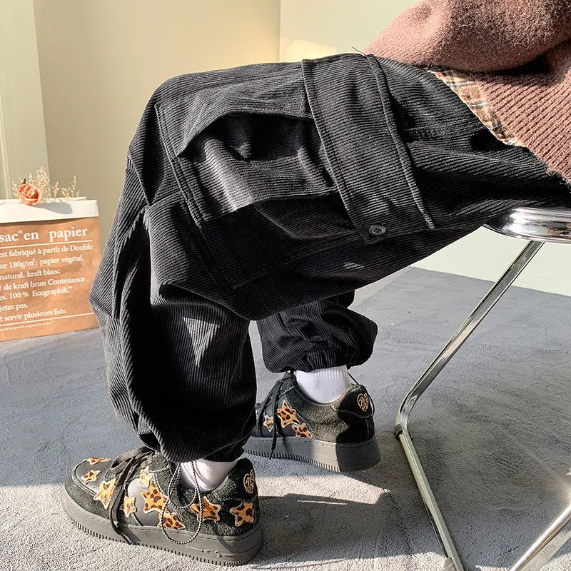 Corduroy Cargo Baggy Broek - Stijlvol en Functioneel voor Avonturiers