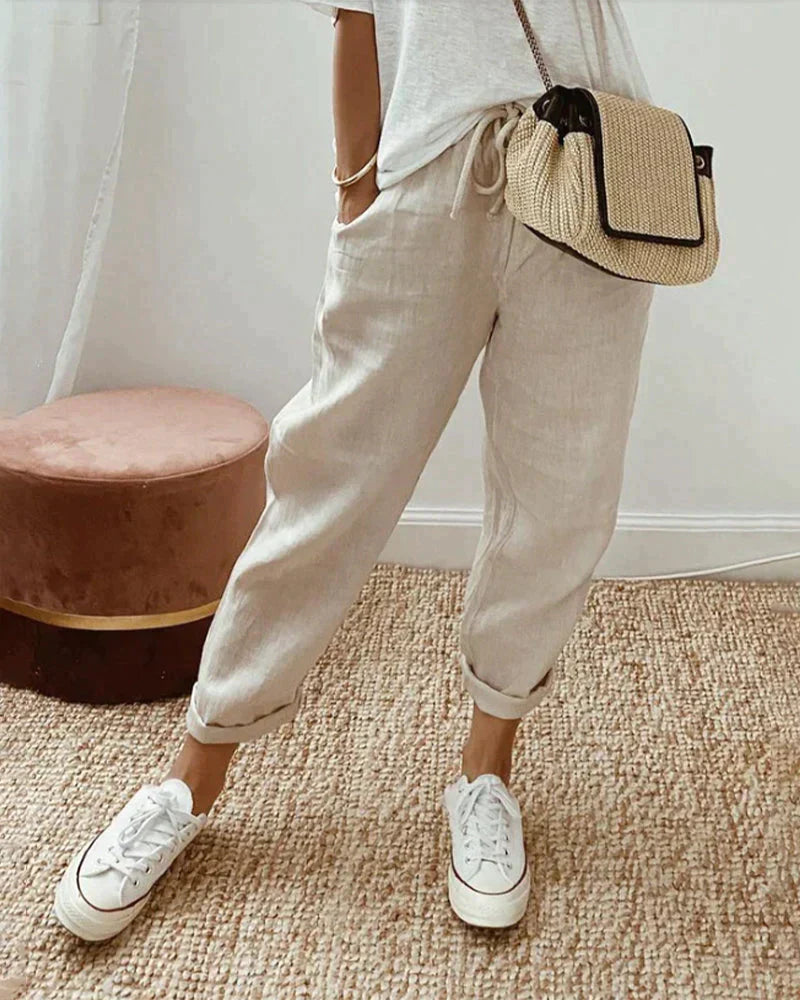 Mubilux Eliana - Casual en stijlvolle Linnen broek