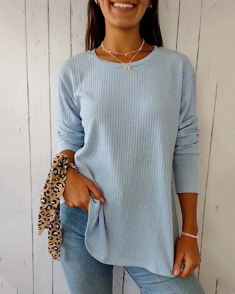 Blouse Mubilux à manches longues et col rond