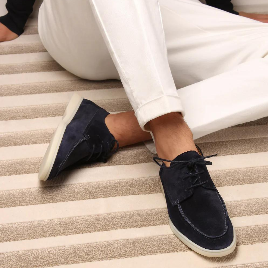 Luxe leren loafers met veters voor heren - Diederik