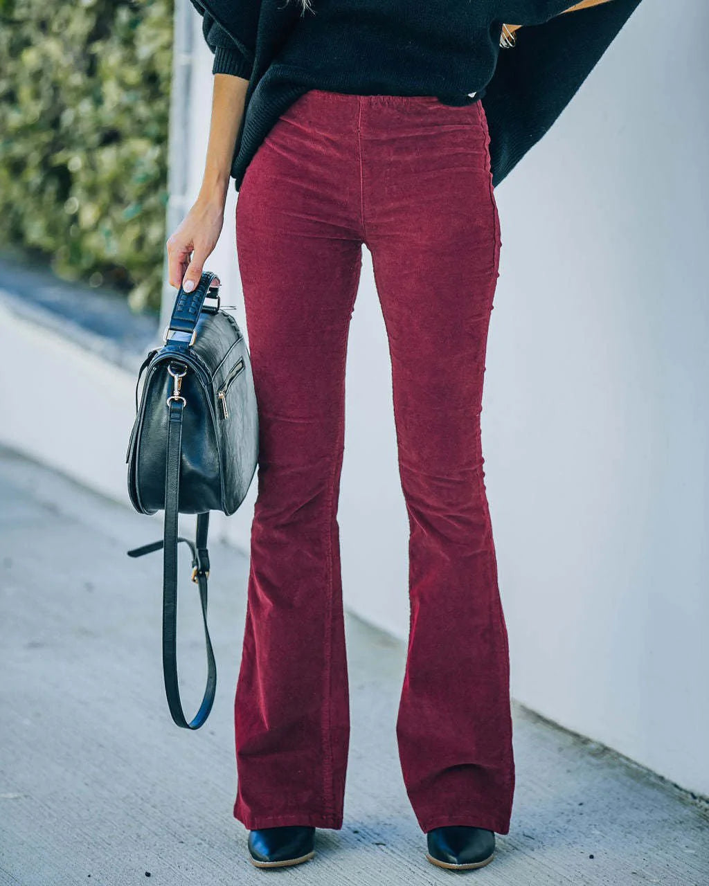 Pantalon extensible Mubilux évasé avec jambes larges disponible en plusieurs couleurs