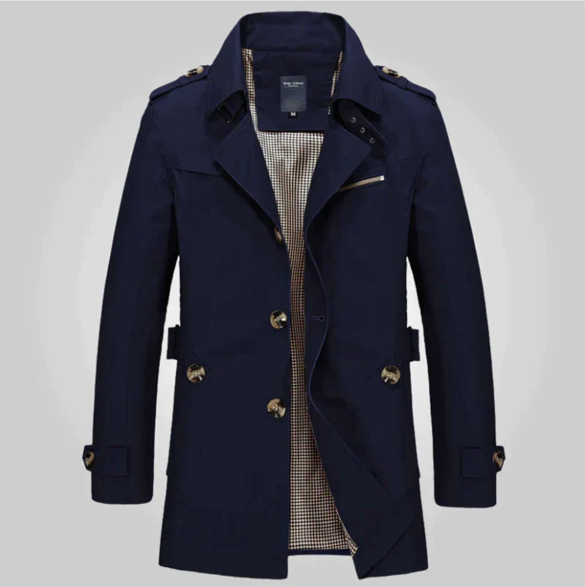 Jovan Trenchcoat voor Heren | Klassiek Design en Verfijnde Stijl