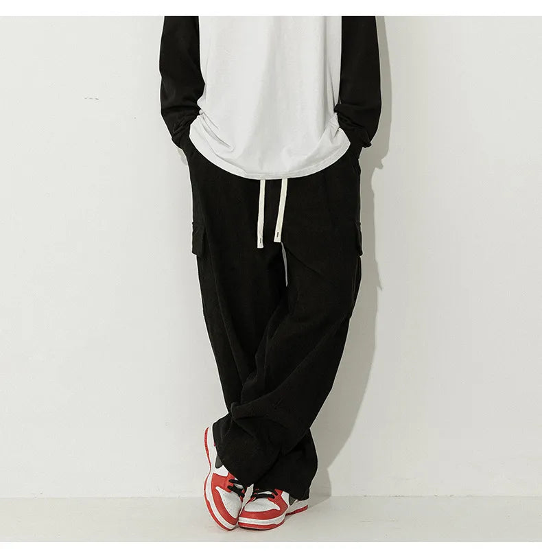 Ribfluwelen Baggy Broek – Retro Chic en Comfort voor Elke Dag