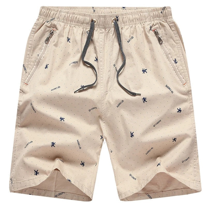 Mubilux Martin blauw-beige heren zwembroek met ritszakken