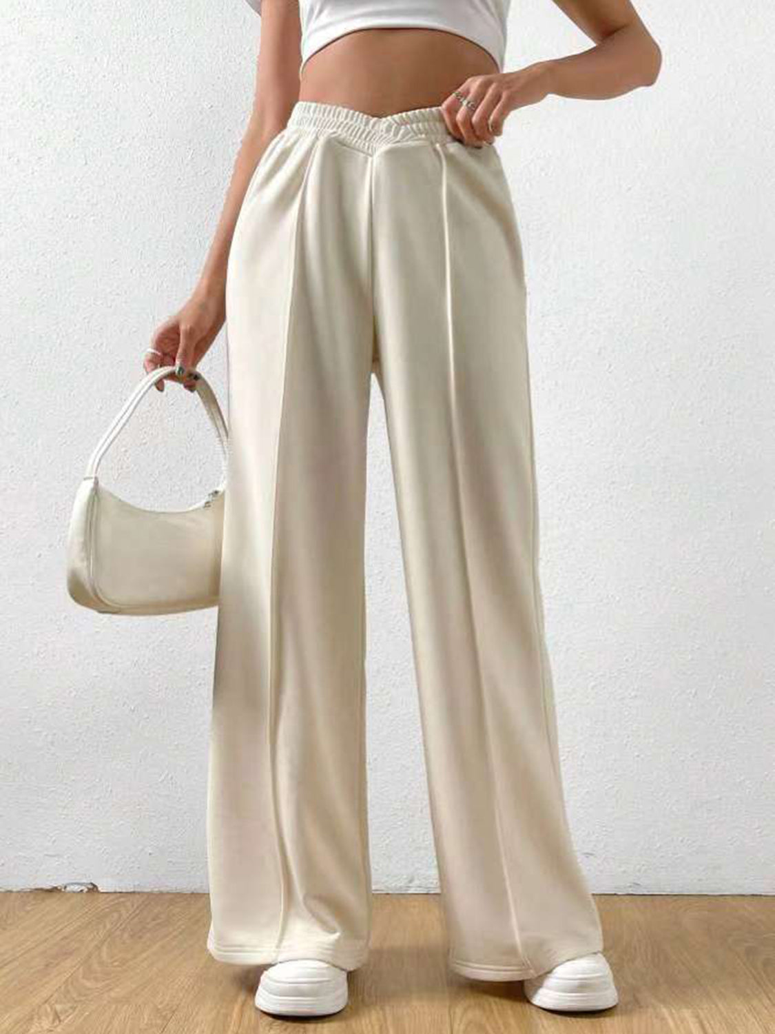 Elastische Taille Wijde Broek met Pockets - Comfort en Stijl