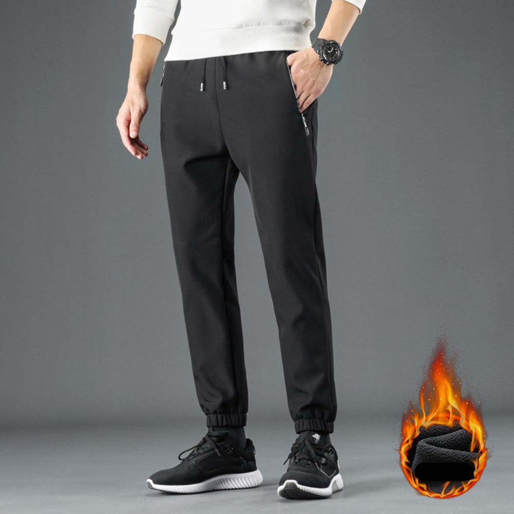 Winddichte Dikke Fleece Gevoerde Broek voor Heren - Warm en Comfortabel