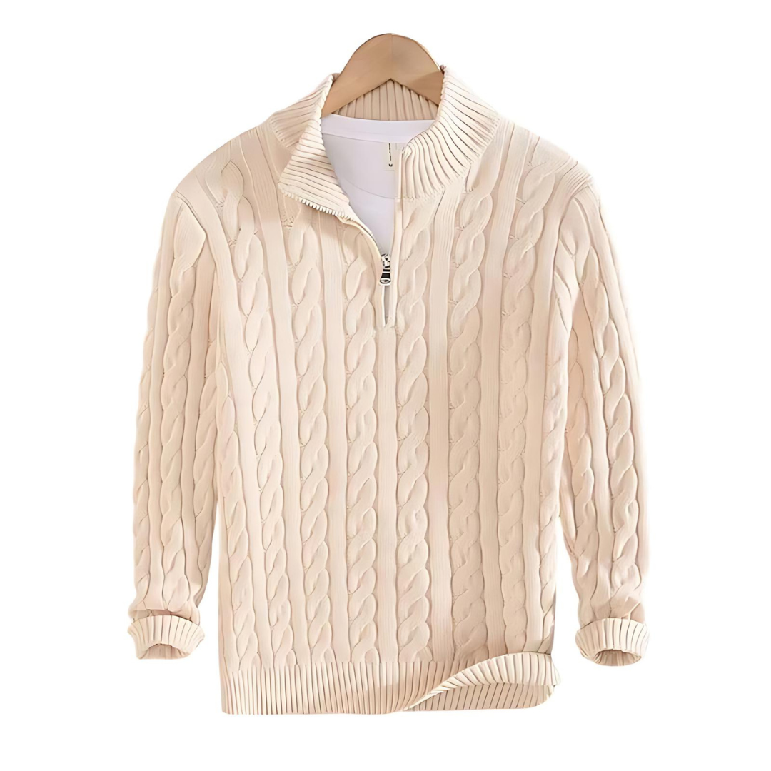 Mubilux Abel Suéter Hombre | 60% Algodón, Media Cremallera Casual y Elegante 4