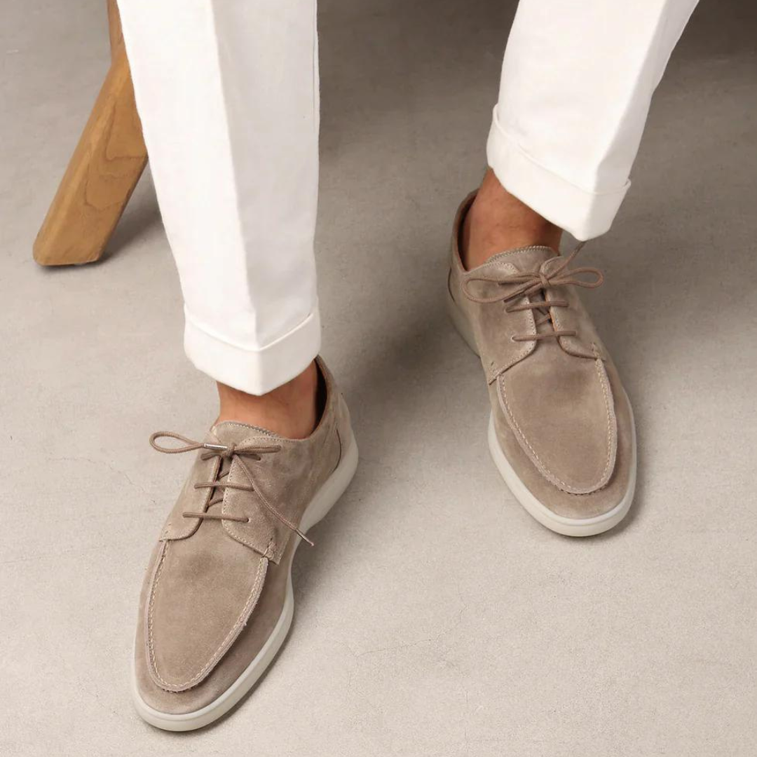 Luxe leren loafers met veters voor heren - Diederik