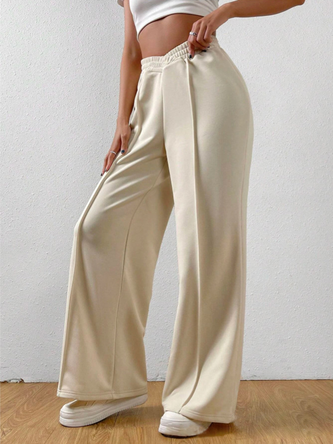 Elastische Taille Wijde Broek met Pockets - Comfort en Stijl