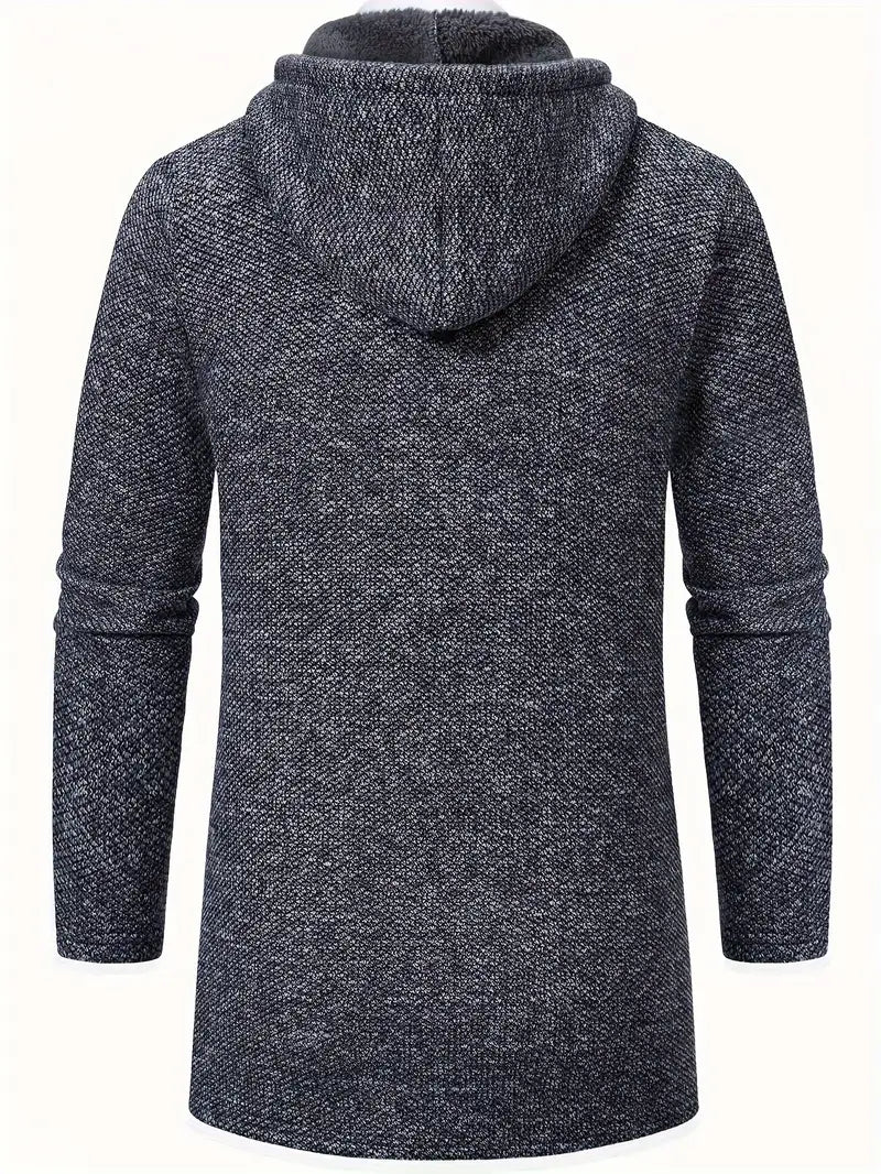 Mubilux Nibo Heren Gebreide Cardigan met Capuchon voor Herfst en Winter