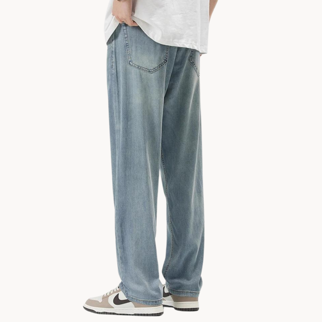 Pantalon d'été à jambe droite - Léger et respirant - Coupe décontractée