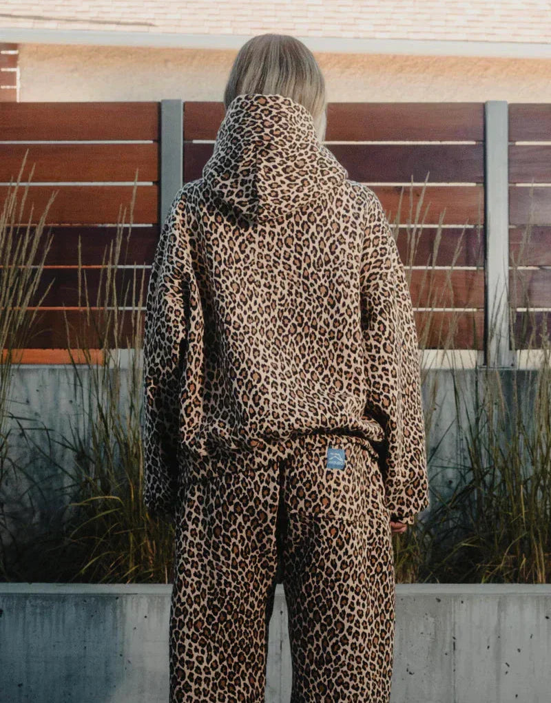 Unisex Set van Sweatshirt en Broek met Cheetah Patroon | Peroni