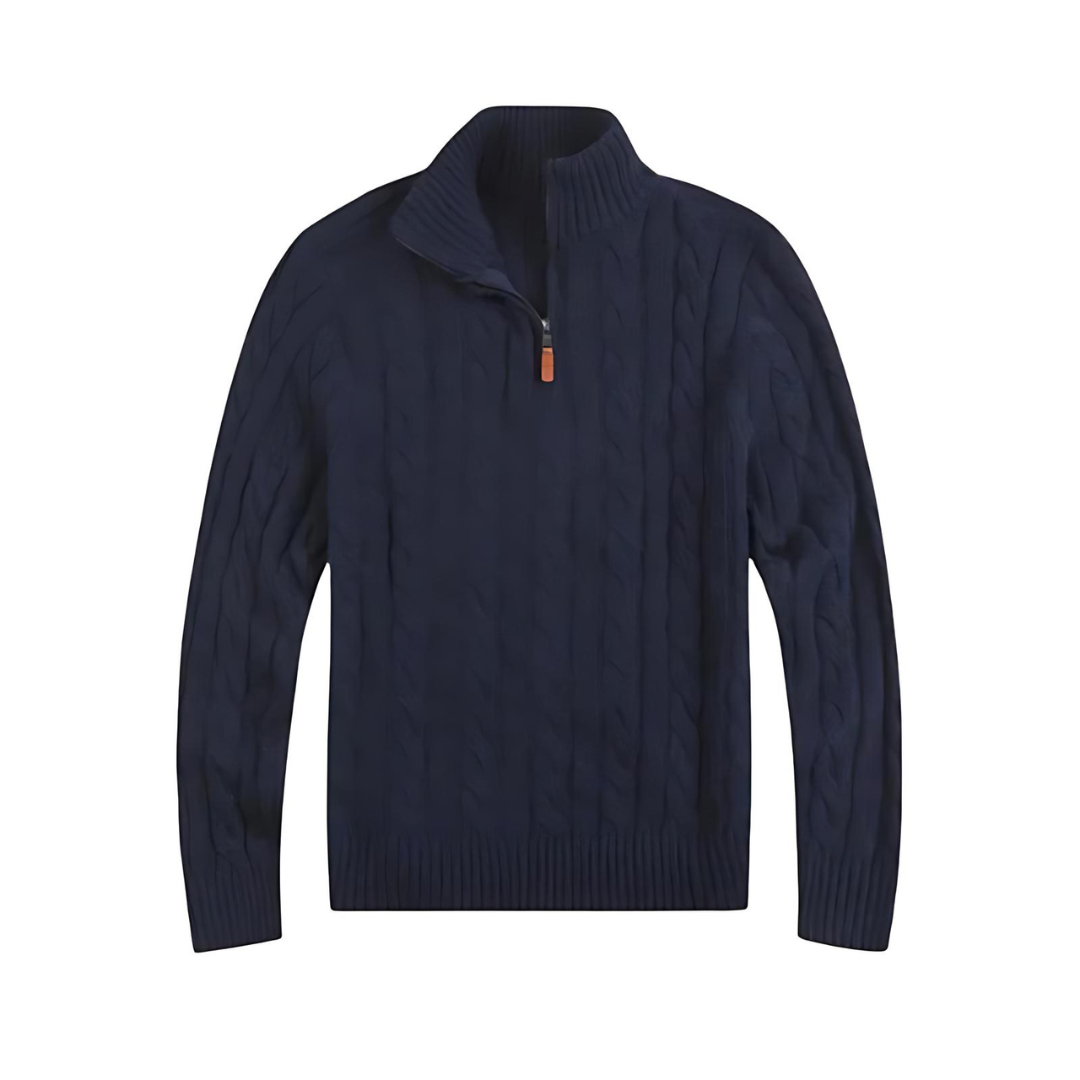 Mubilux Abel Suéter Hombre | 60% Algodón, Media Cremallera Casual y Elegante 2