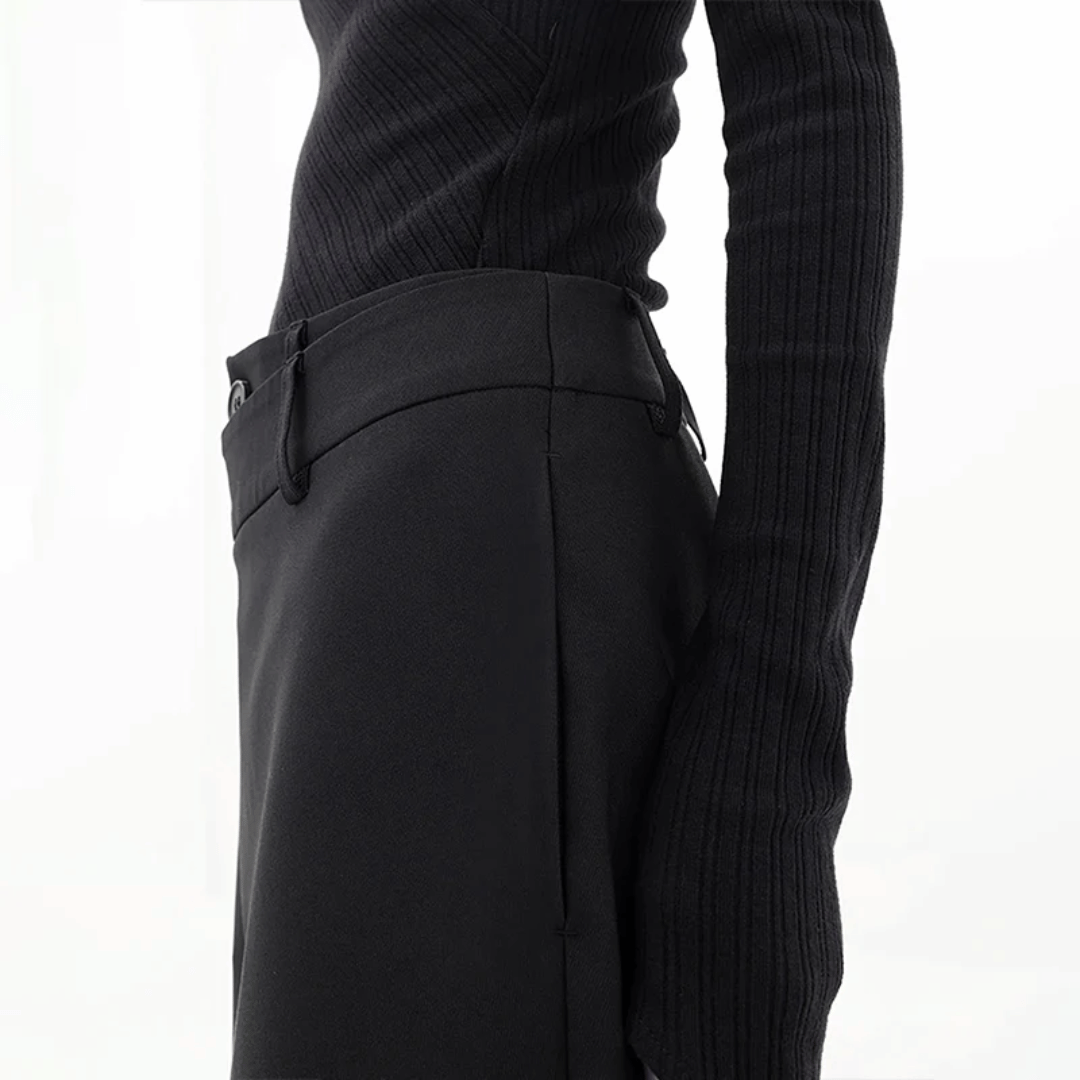 Paloma Wide-Leg Broek | Asymmetrisch & Luxe Wijde Pijpen van Isabella Vionnet
