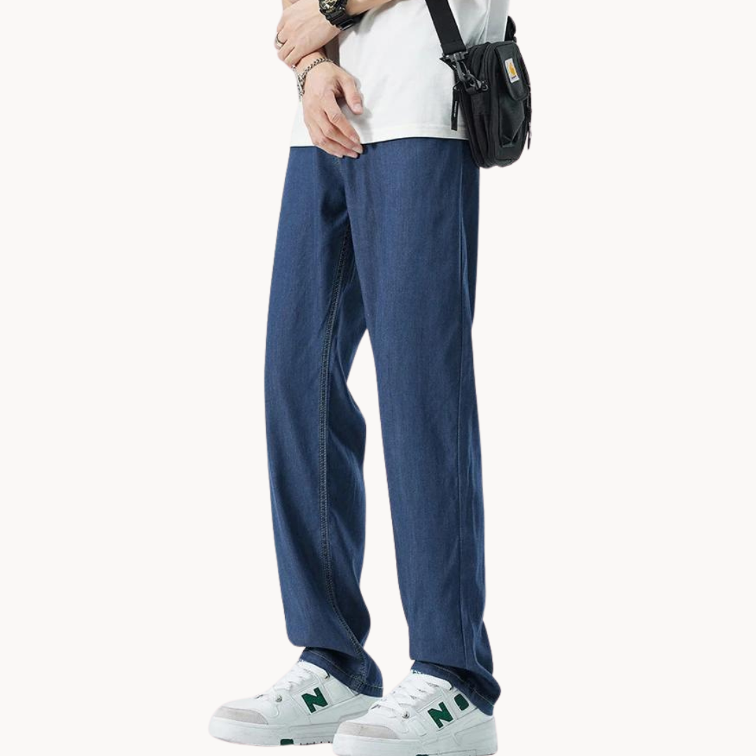 Pantalon d'été à jambe droite - Léger et respirant - Coupe décontractée