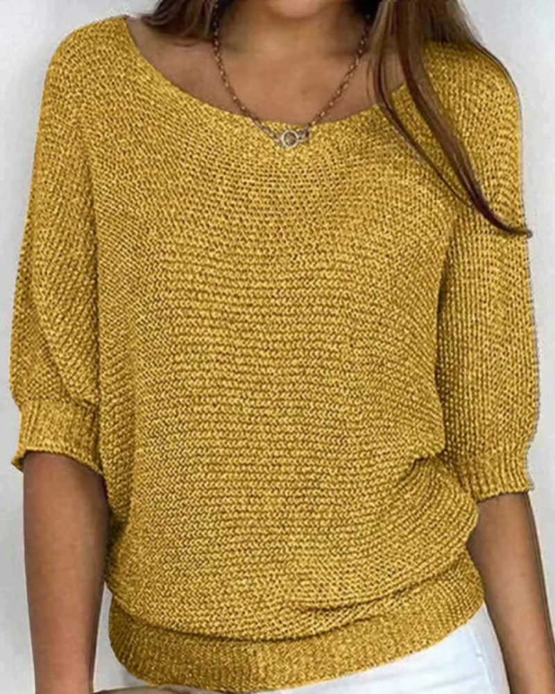 Leila Suéter Casual para Mujer | Ajuste Slim, Tejido Suave 8