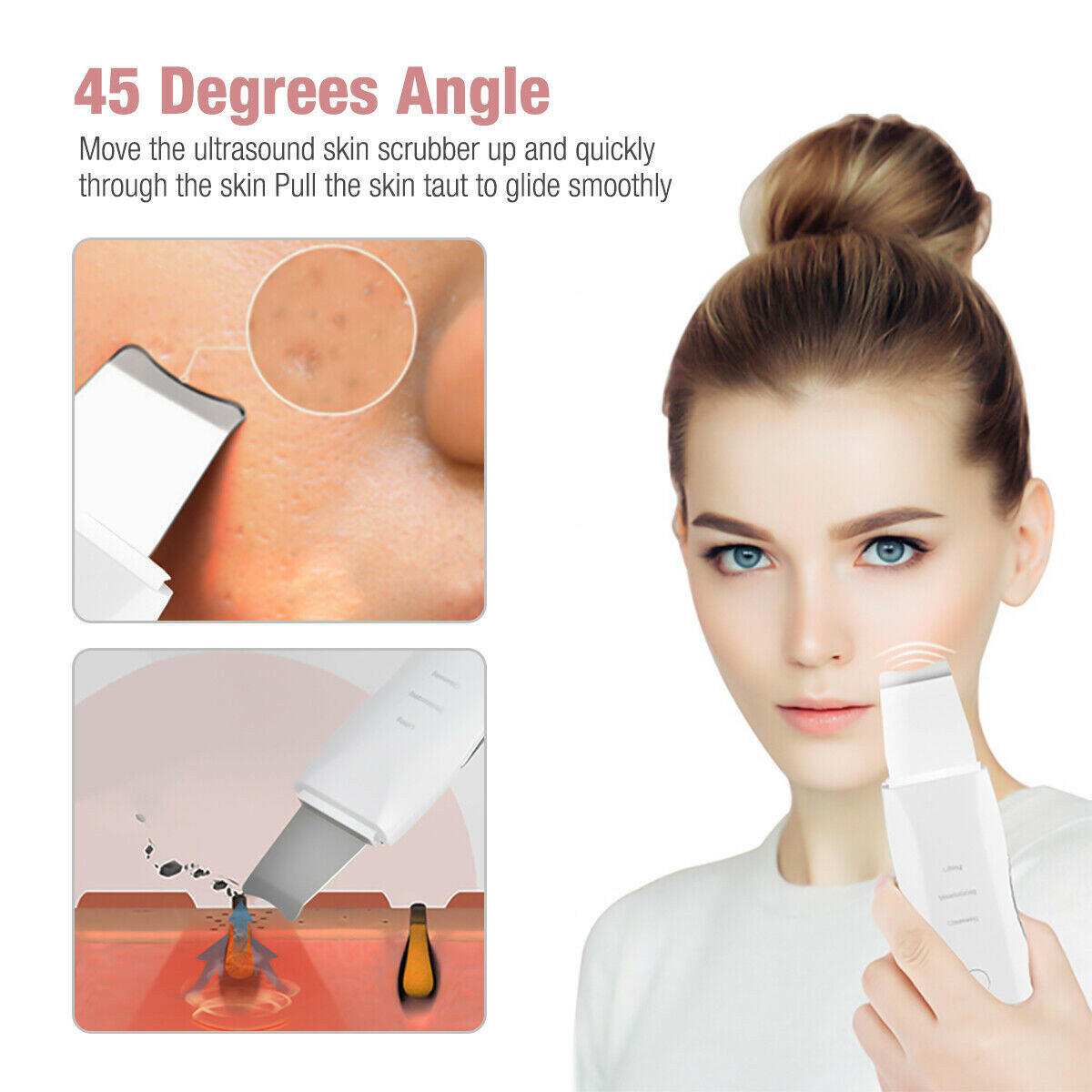 Mubilux Ultrasone Nettoyeur de Peau Machine de Nettoyage Profond du Visage