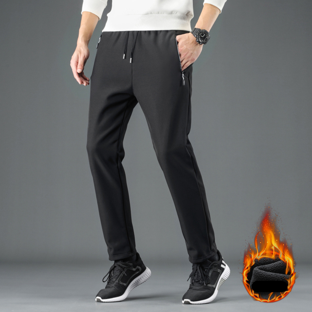 Winddichte Dikke Fleece Gevoerde Broek voor Heren - Warm en Comfortabel