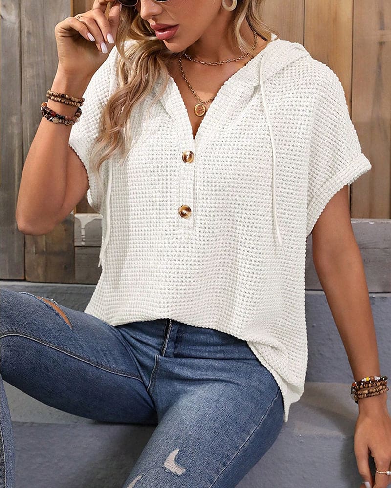 Mubilux Blouse Met Touwtje En Capuchon