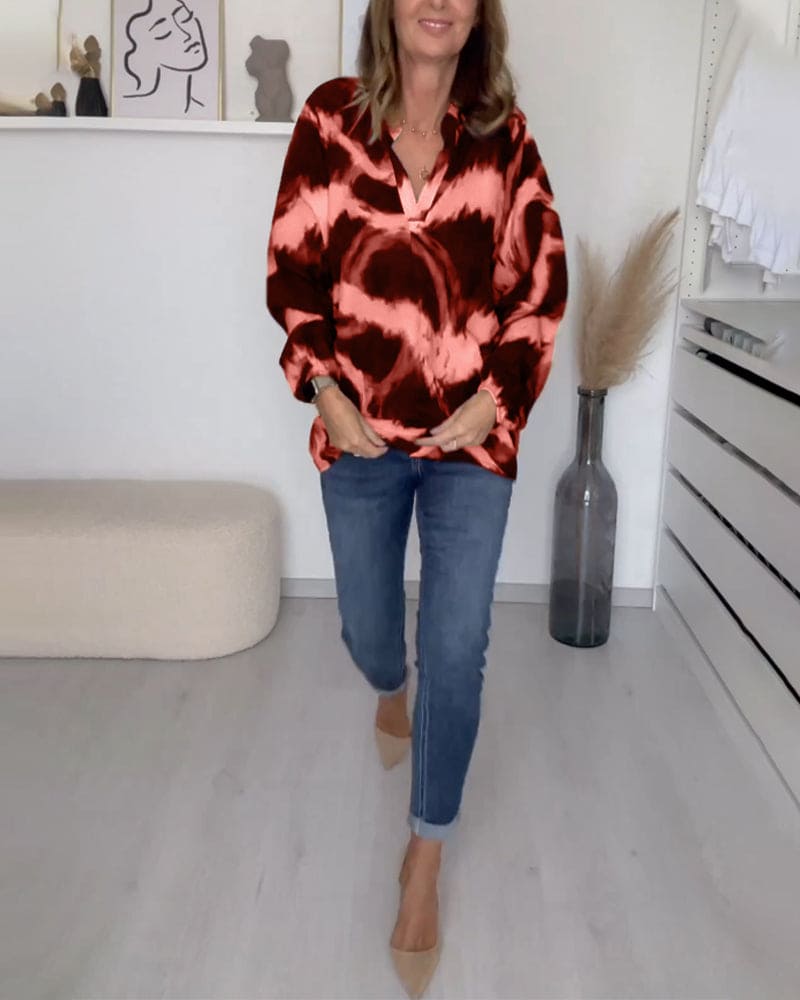 Lola – Comfortabele Top Met V-Hals Voor Tijdloze Elegantie
