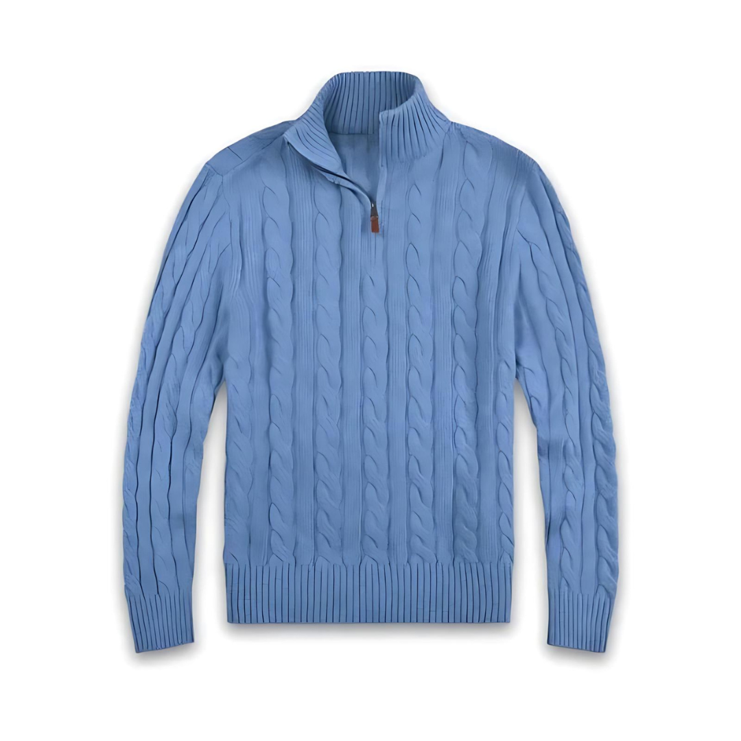 Mubilux Abel Suéter Hombre | 60% Algodón, Media Cremallera Casual y Elegante 1