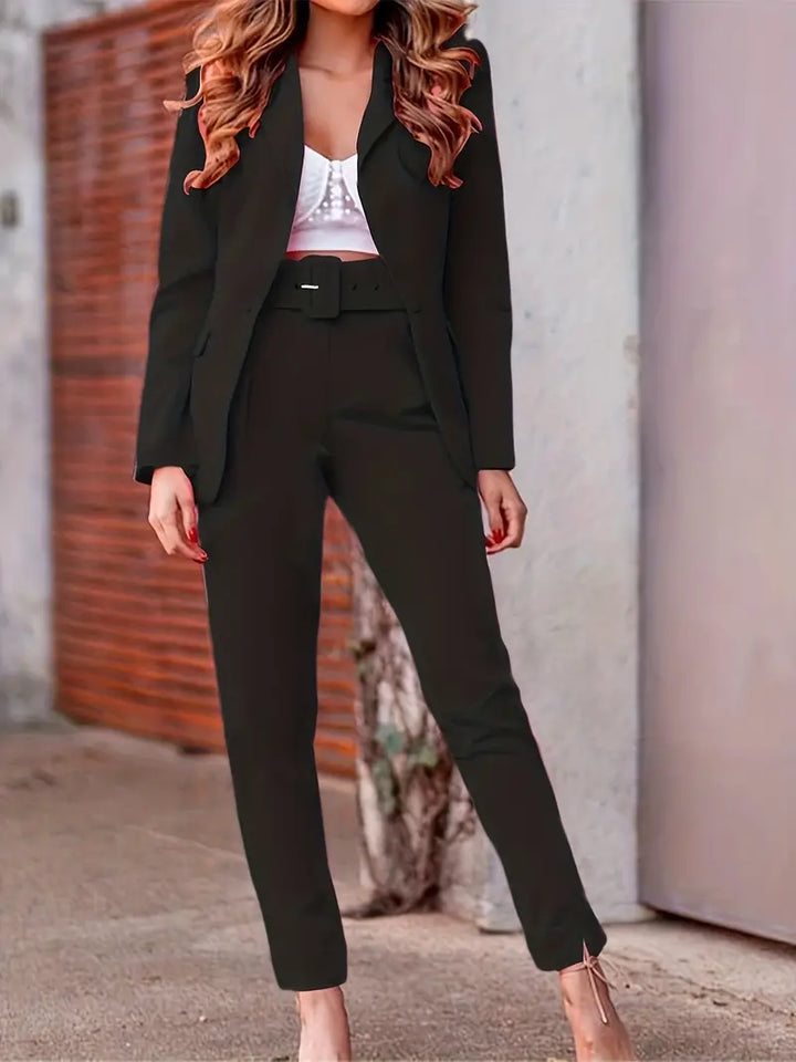 Mubilux Lieva - Elegante set met open blazer en broek