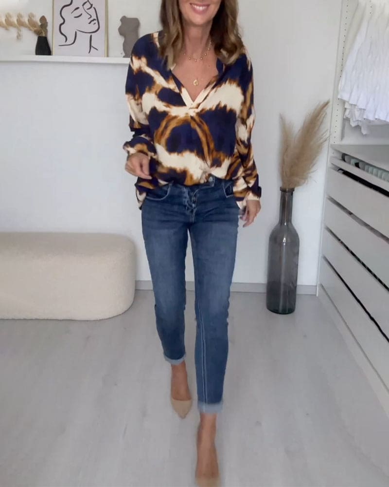 Lola – Comfortabele Top Met V-Hals Voor Tijdloze Elegantie
