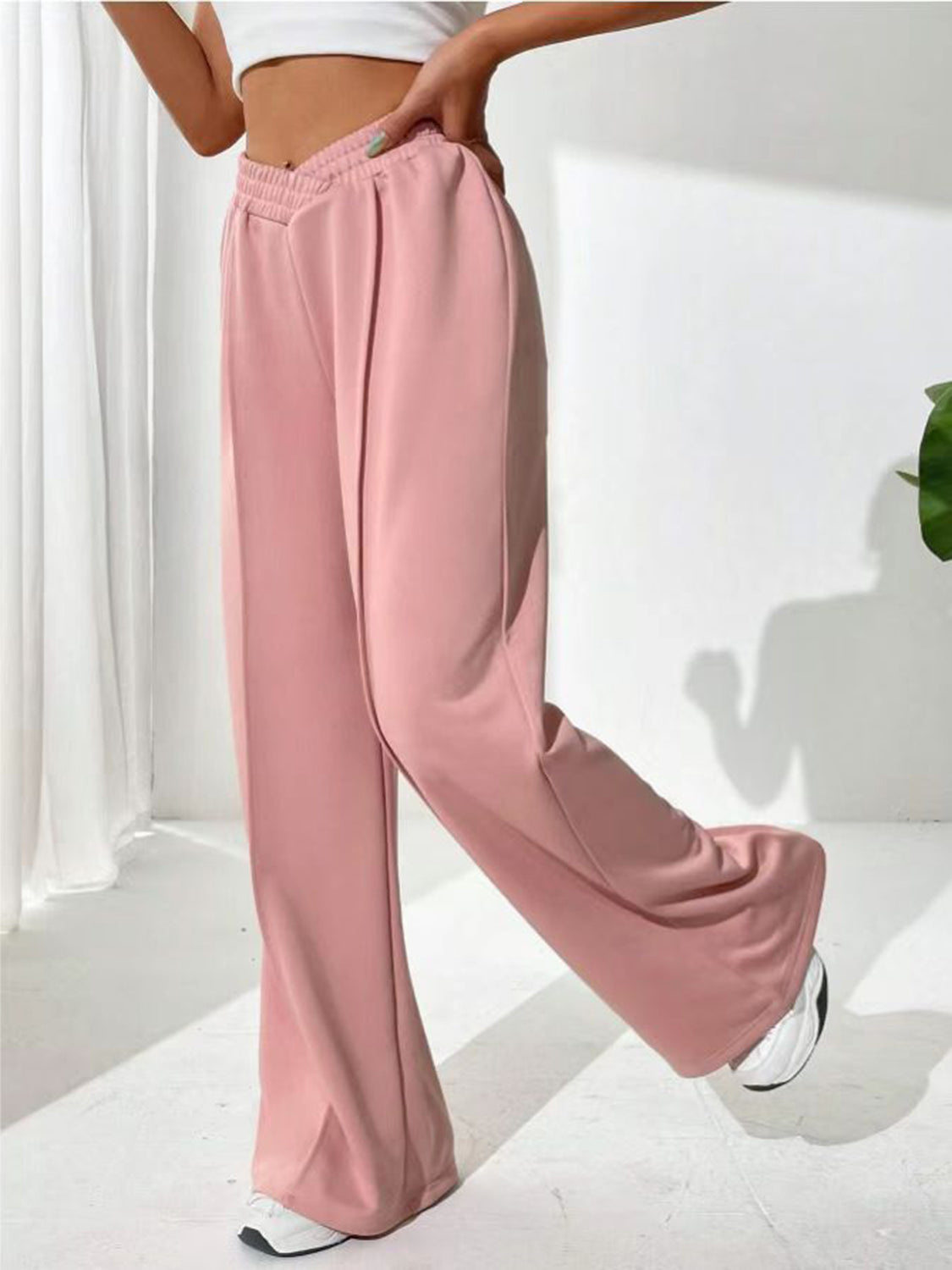 Elastische Taille Wijde Broek met Pockets - Comfort en Stijl