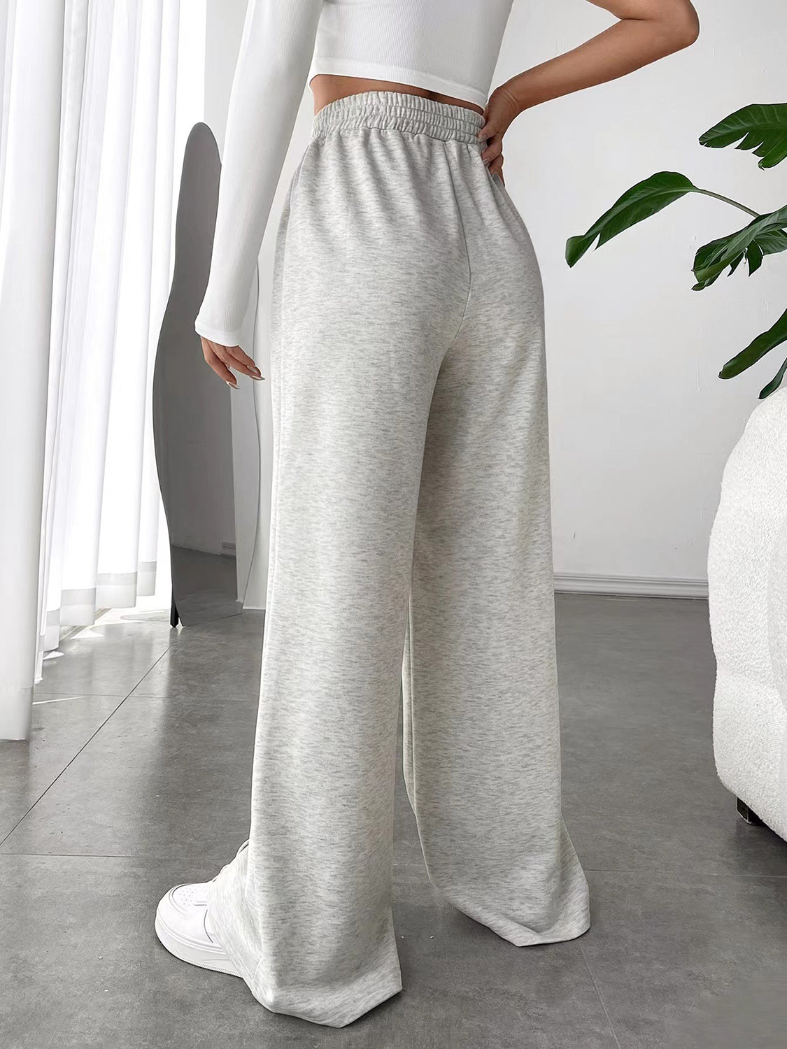 Elastische Taille Wijde Broek met Pockets - Comfort en Stijl