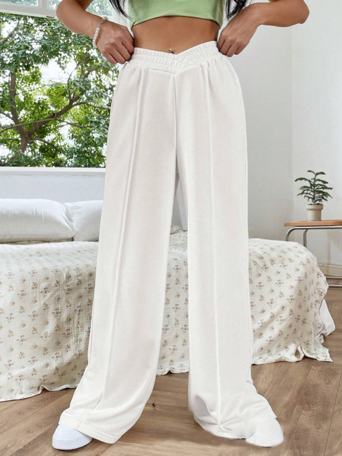 Elastische Taille Wijde Broek met Pockets - Comfort en Stijl