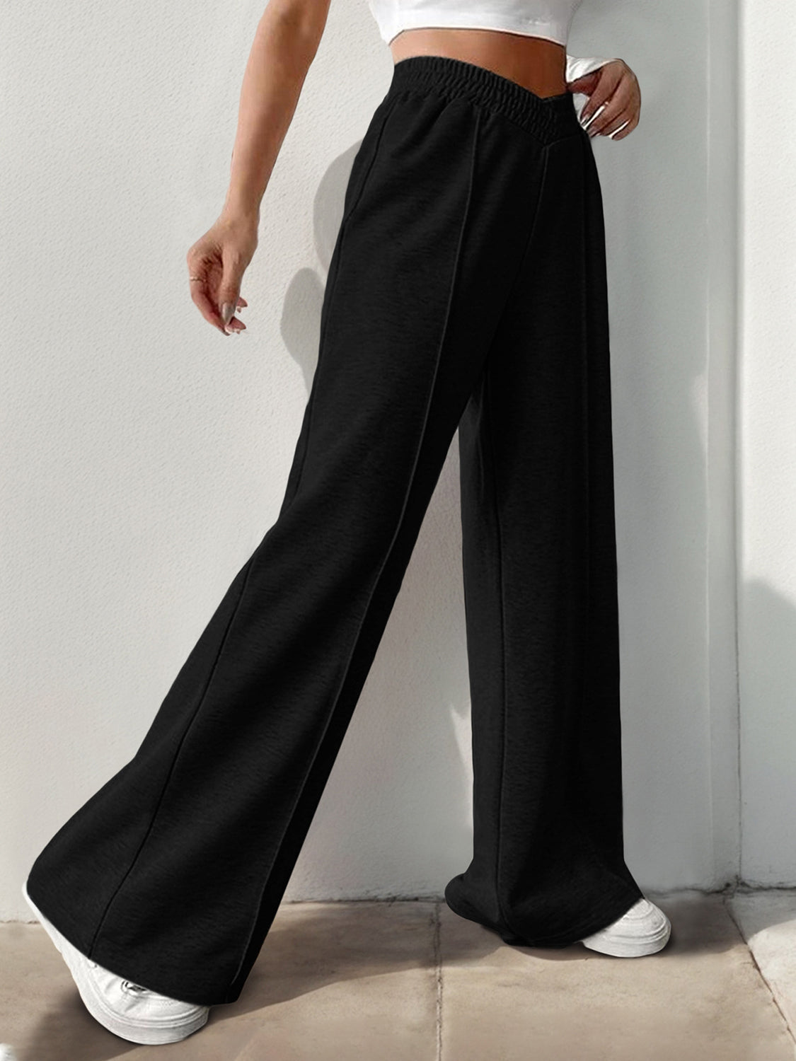Elastische Taille Wijde Broek met Pockets - Comfort en Stijl