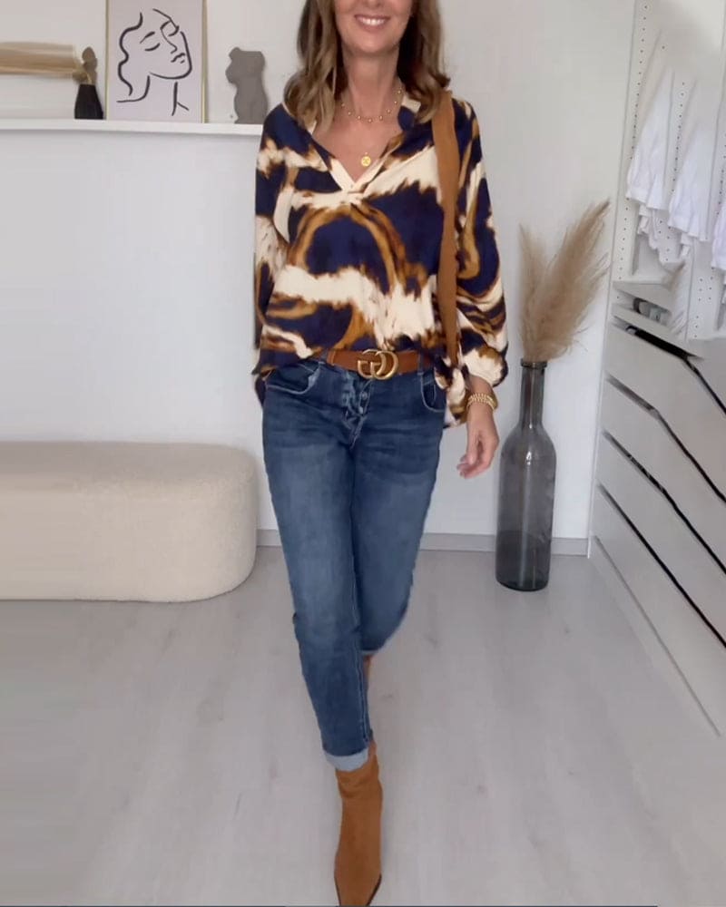 Lola – Comfortabele Top Met V-Hals Voor Tijdloze Elegantie