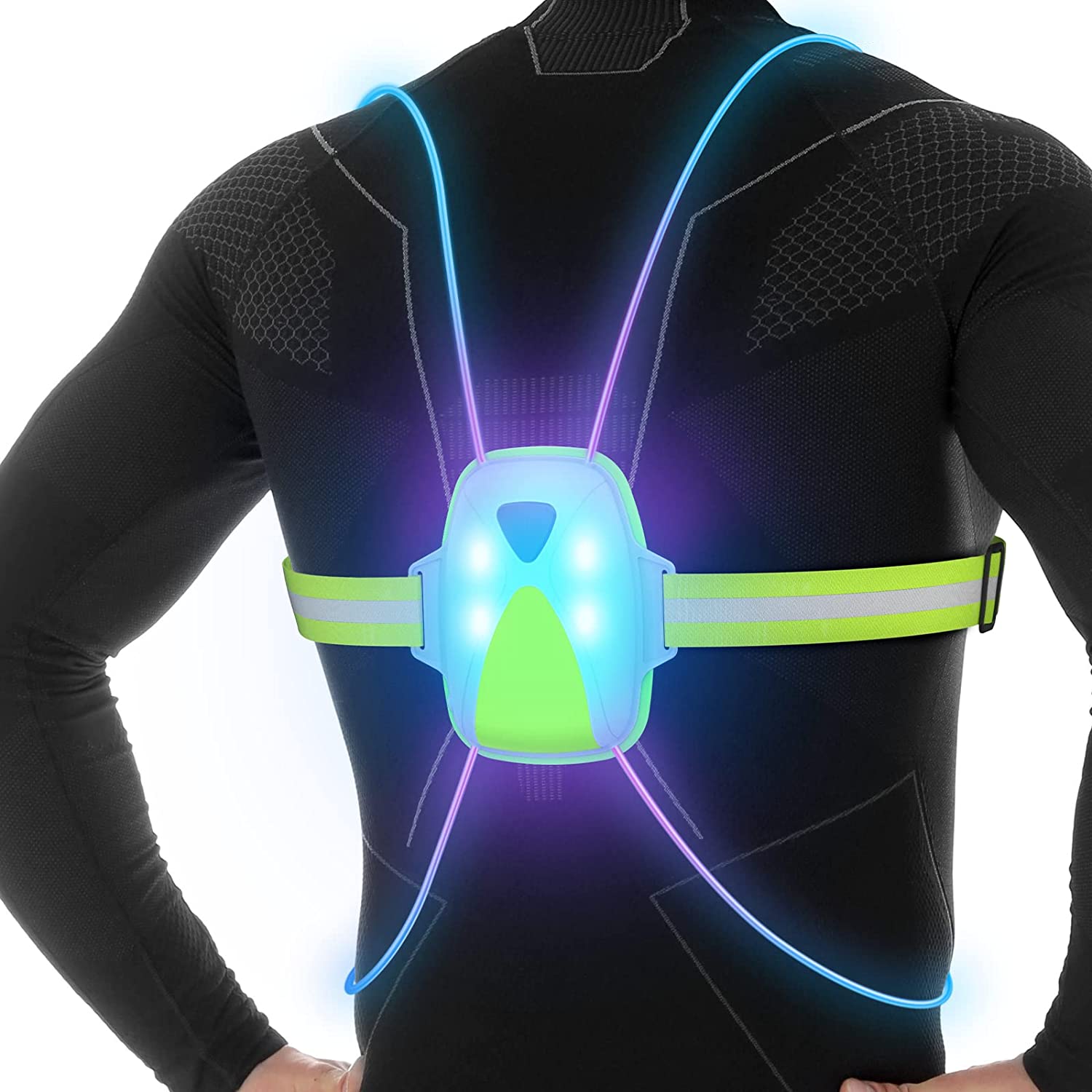 Gilet de sécurité LED réfléchissant pour la course à pied pour une bonne visibilité
