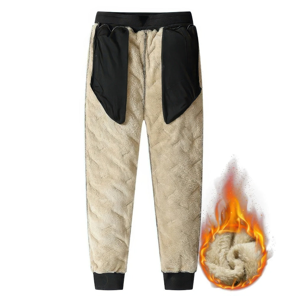 Heren Joggingbroek - Pluche Dikke Fleece Gevoerd met Trekkoord