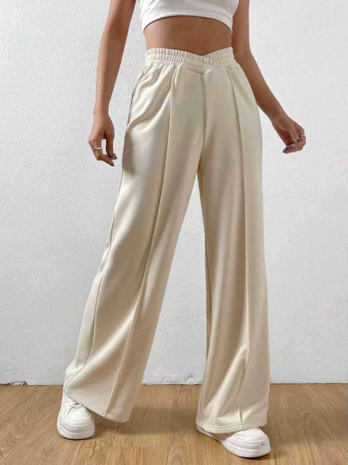 Elastische Taille Wijde Broek met Pockets - Comfort en Stijl