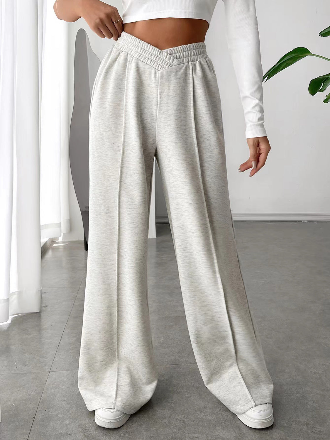 Elastische Taille Wijde Broek met Pockets - Comfort en Stijl