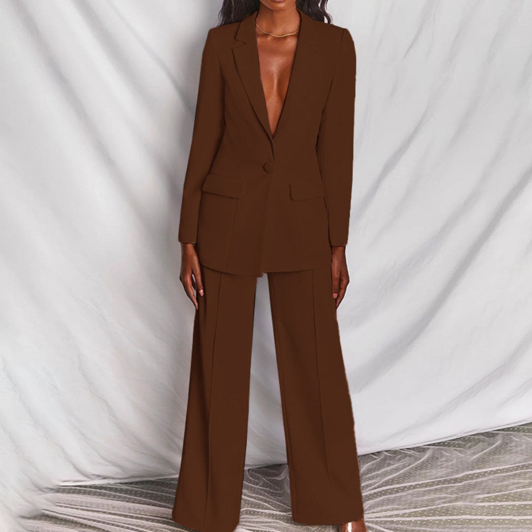 Zindzi Elegante blazer en broek set | Dames kostuum ensemble voor stijl