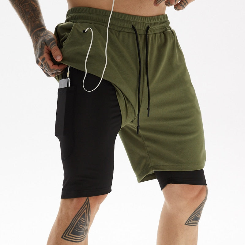 Mubilux X-Fit Running Shorts | Incl. Telefoonzak & Sleuf voor Shirt
